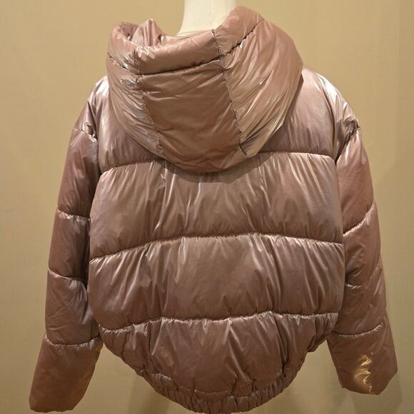 Metallic Pink Puffer Jacket - Picture 7 of 12